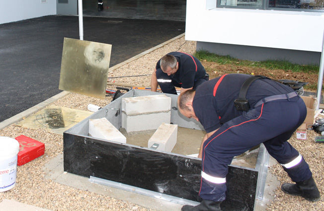 etapes sculpture pour les pompier